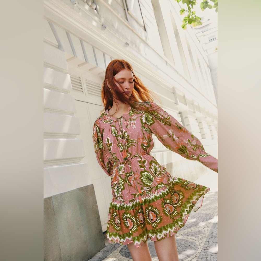 FARM Rio Aura Soft Pink Mini Dress